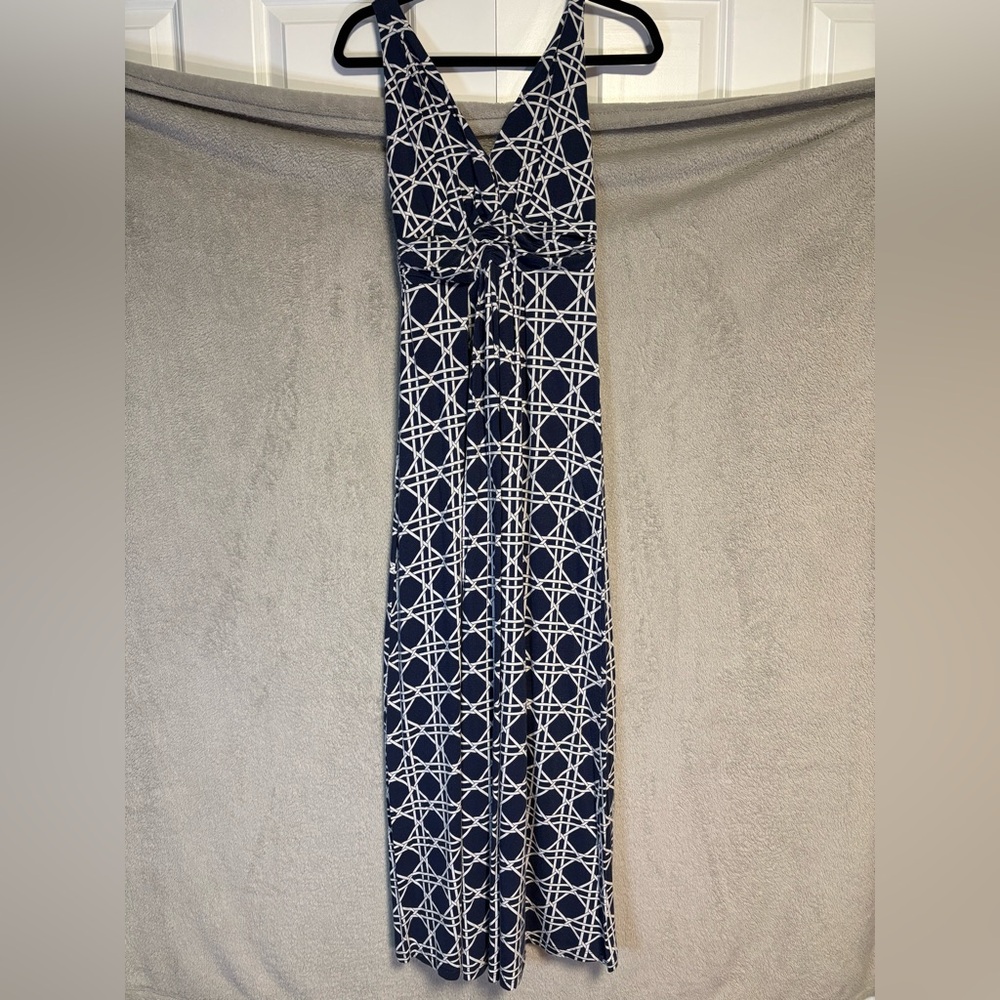 Tart (size M) blue and white cotton maxi dress